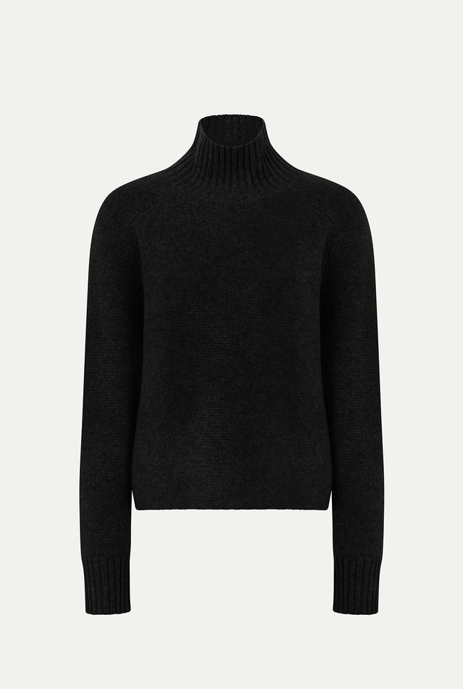 COS RIBBED PURE CASHMERE TURTLENECK JUMPER